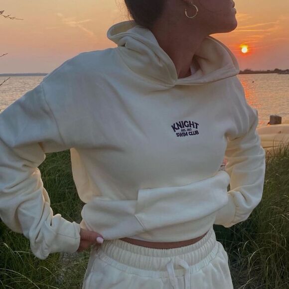 NWT Knight Swim Club Hoodie Buttercream - Picture 2 of 11